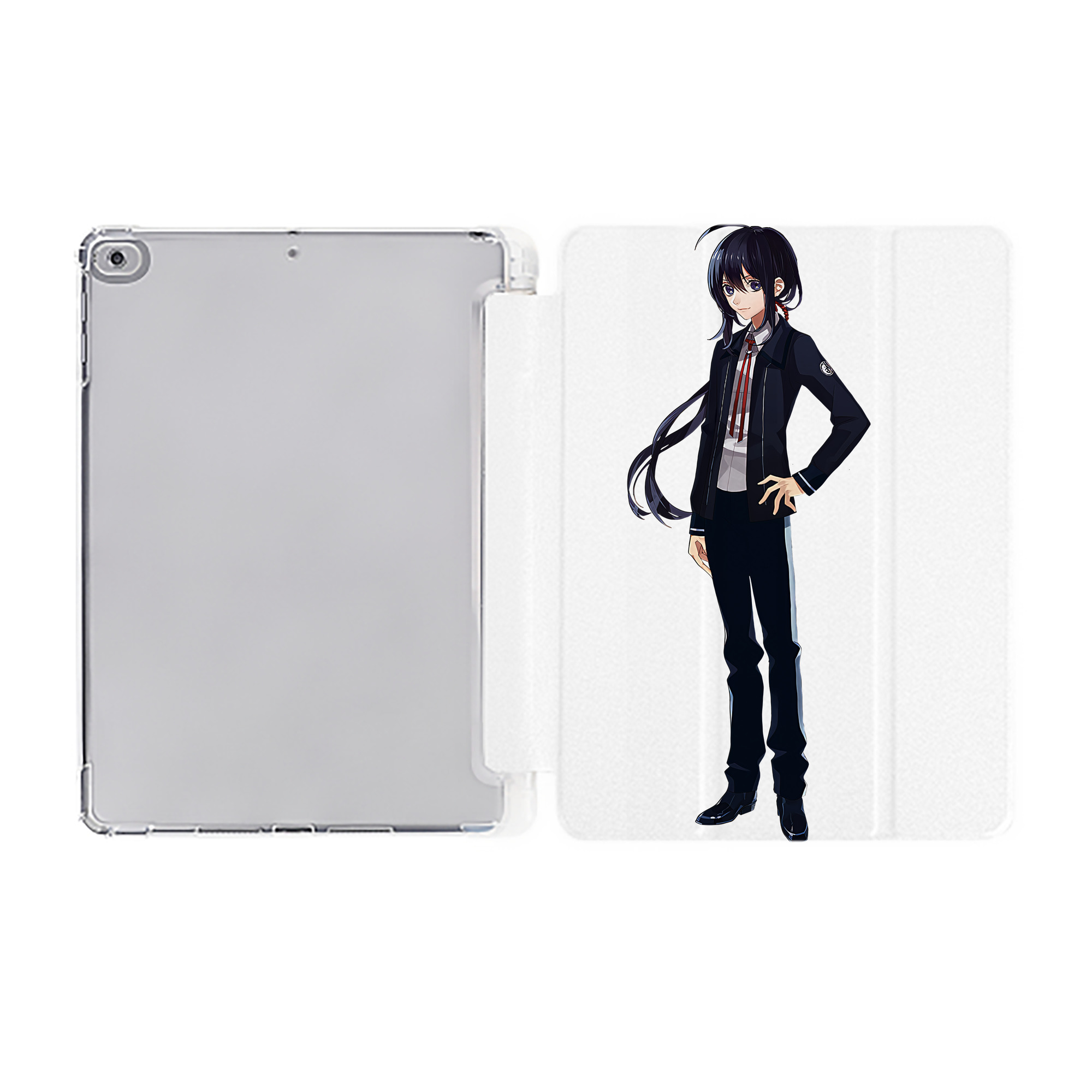 （画像用） 刀剣乱舞 Touken Ranbu IPad ケース ペン収納付き 三つ折りスタンド PUレザー×シリコン 対応機種9.5/10.5/10.9インチ